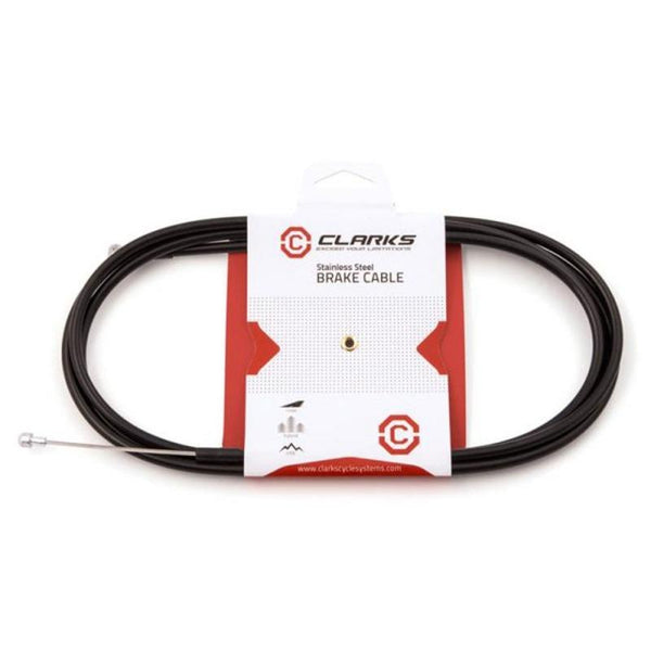 Clarks Stainless Steel MTB / Hybrid / Road Brake Cable - with Black Outer